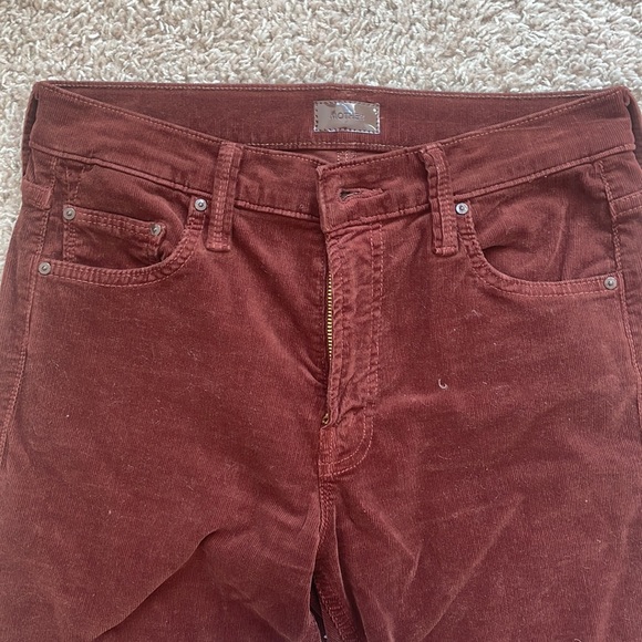 The Rider Burgundy High-Waisted Ankle Jean - Picture 4 of 10